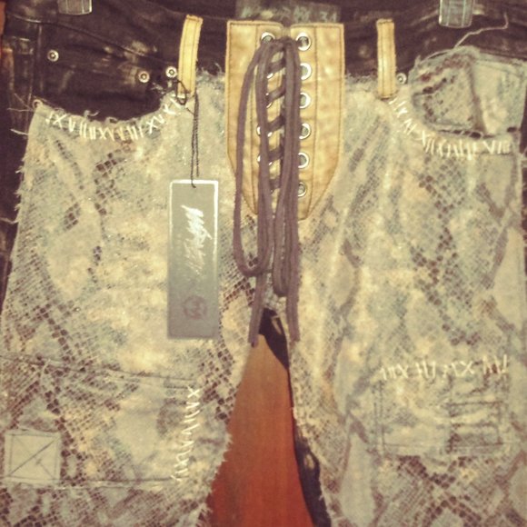 Wornstar Stagewear Snakeskin Effect Pants - Picture 3 of 4